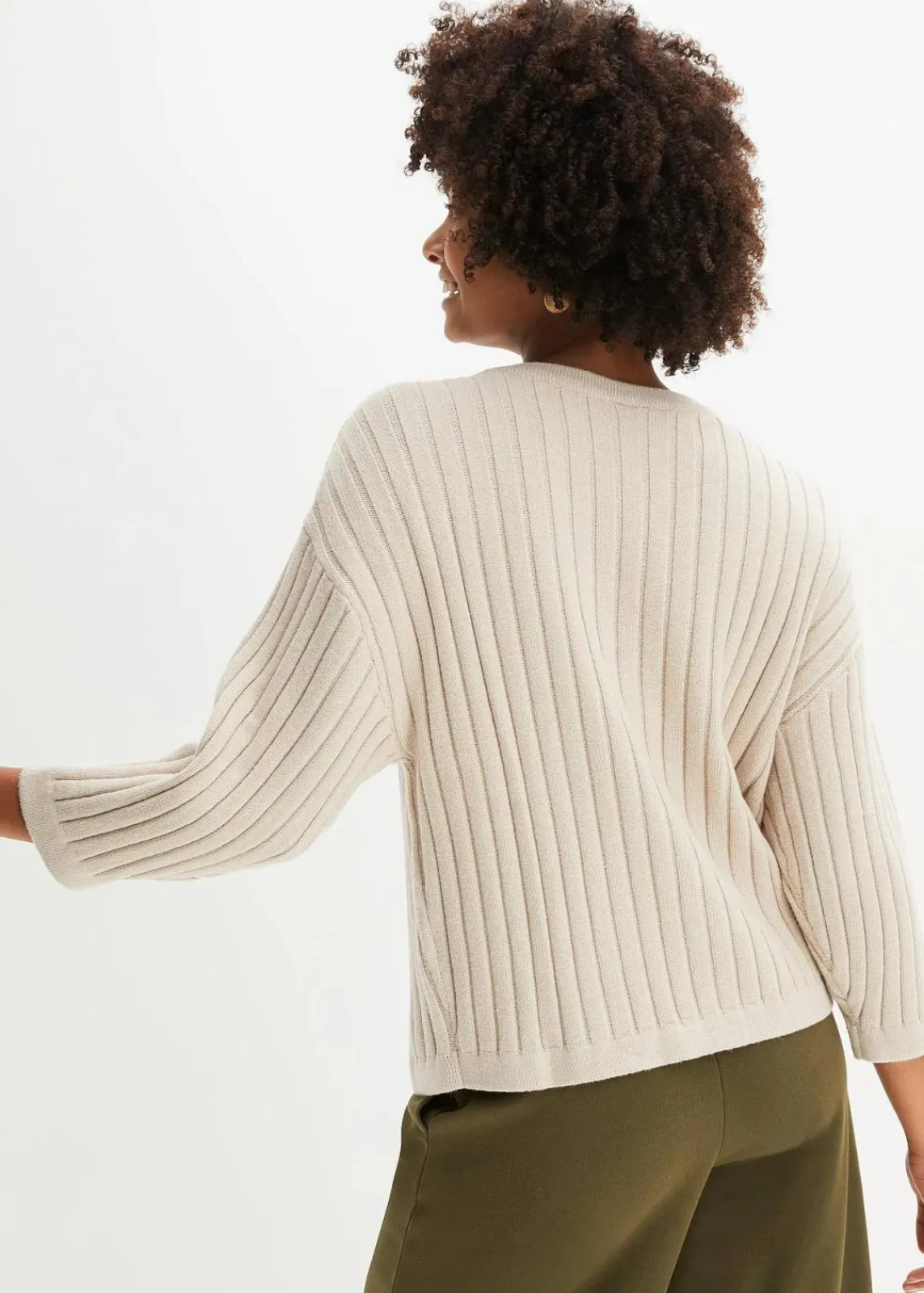 bonprix Bekleidung·Umstandsmode|Strickmode^Strickjacke aus Viskose-Mix steingrau