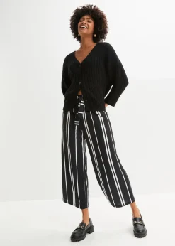 bonprix Bekleidung·Umstandsmode|Strickmode^Strickjacke aus Viskose-Mix schwarz