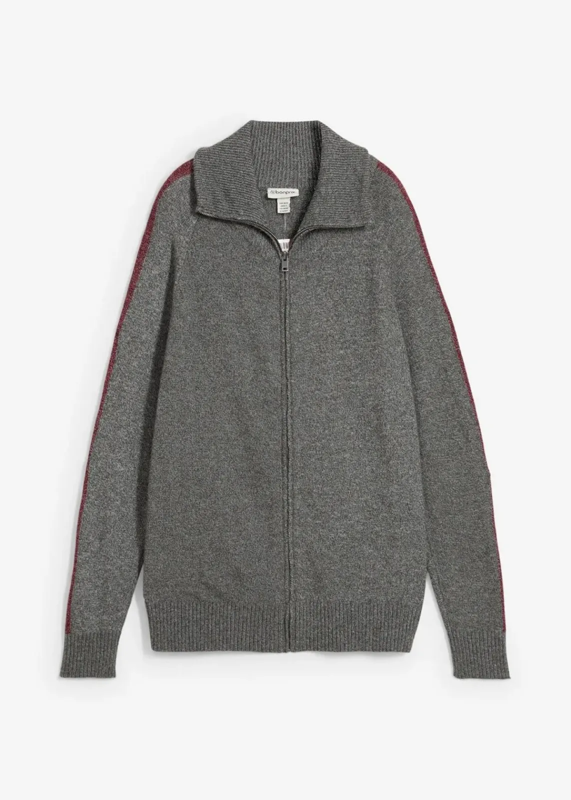 bonprix Strickmode|Pullover & Strickjacken^Strickjacke aus weichem Woll-Mix dunkelgrau meliert