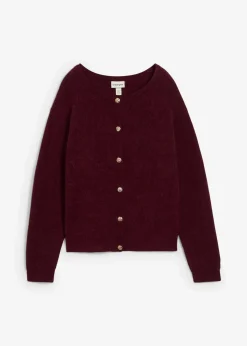 bonprix Bekleidung·Umstandsmode|Premium^Strickjacke aus wärmendem Alpaka-Mix ahornrot