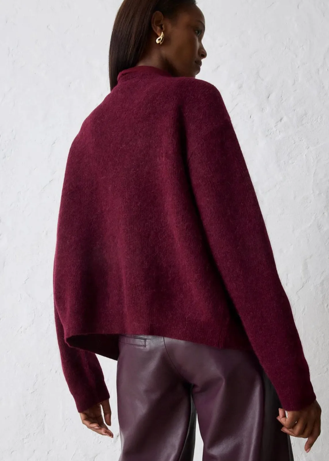 bonprix Bekleidung·Umstandsmode|Premium^Strickjacke aus wärmendem Alpaka-Mix ahornrot