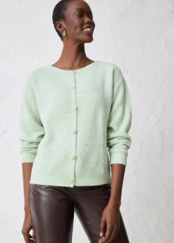 bonprix Pullover & Strickjacken|Bekleidung·Jeans^Strickjacke aus wärmendem Alpaka-Mix softsalbei