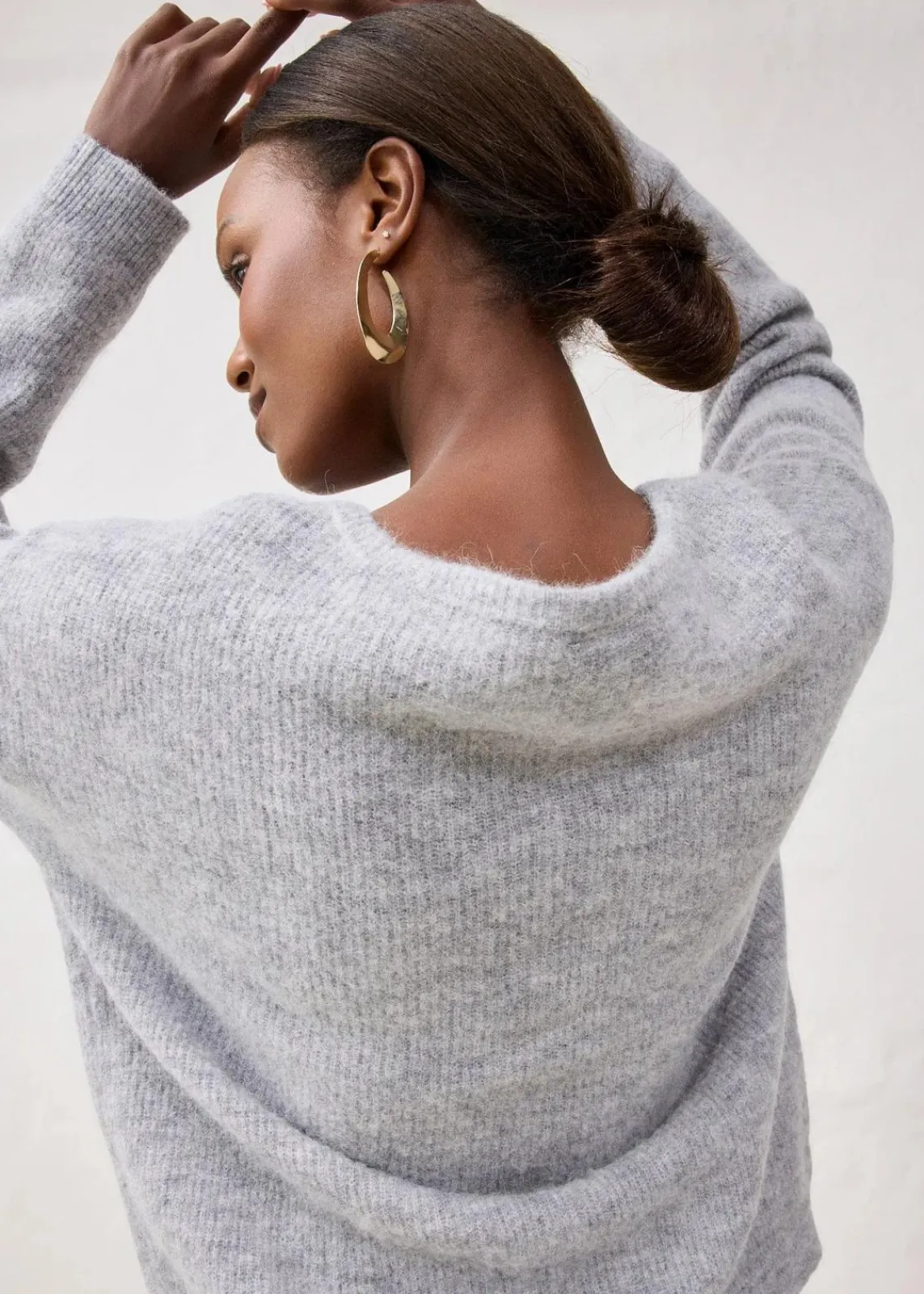 bonprix Bekleidung·Umstandsmode|Premium^Strickjacke aus wärmendem Alpaka-Mix hellgrau meliert