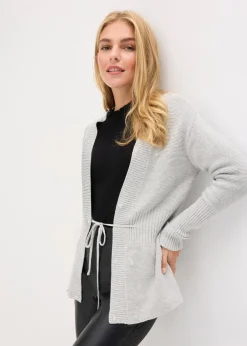 bonprix Bekleidung·Umstandsmode|Bekleidung·Jeans^Strickjacke mit abnehmbarem Fellimitat hellgrau