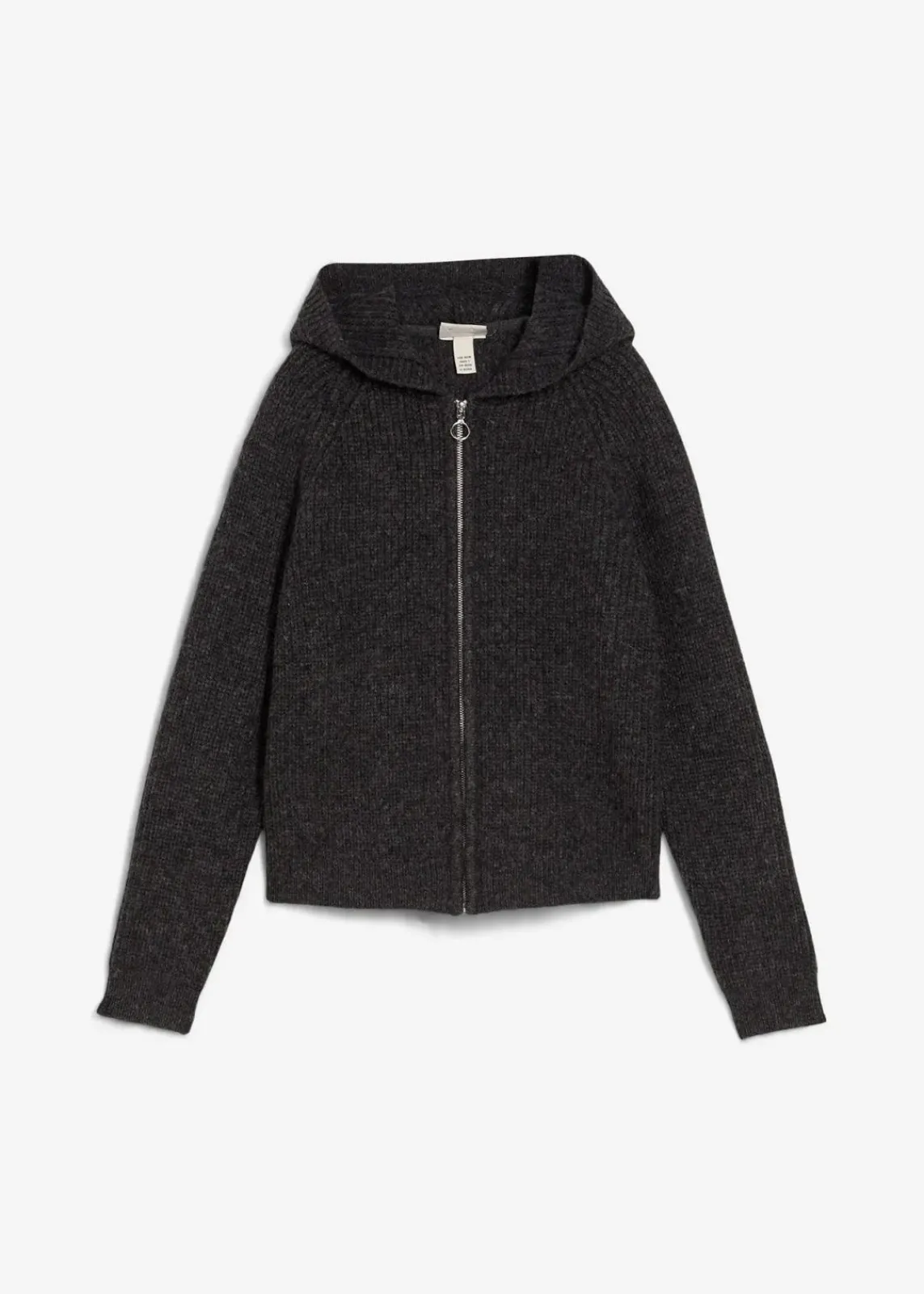 bonprix Pullover & Strickjacken|Strickmode^Strickjacke mit Kapuze anthrazit meliert
