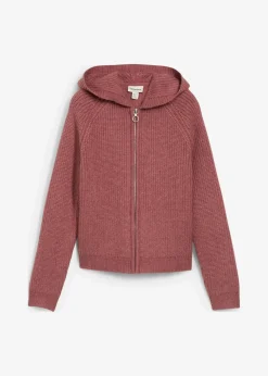 bonprix Bekleidung·Umstandsmode|Bekleidung·Jeans^Strickjacke mit Kapuze softbeere