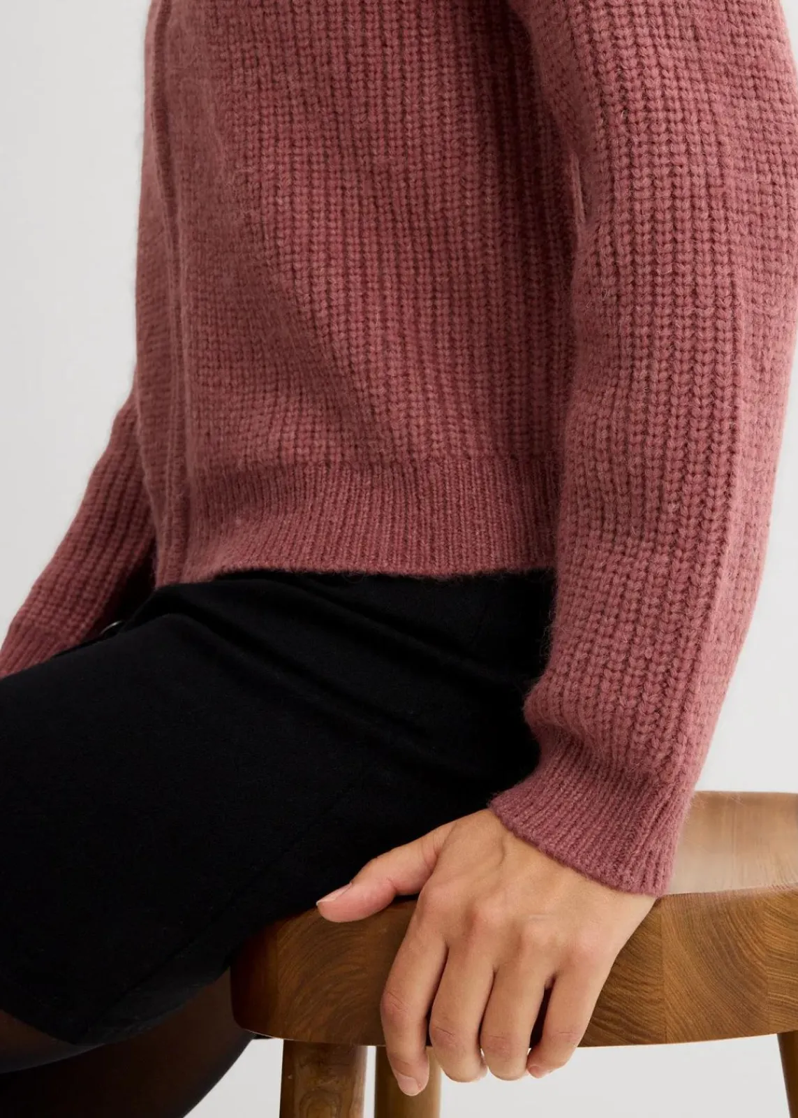 bonprix Bekleidung·Umstandsmode|Bekleidung·Jeans^Strickjacke mit Kapuze softbeere