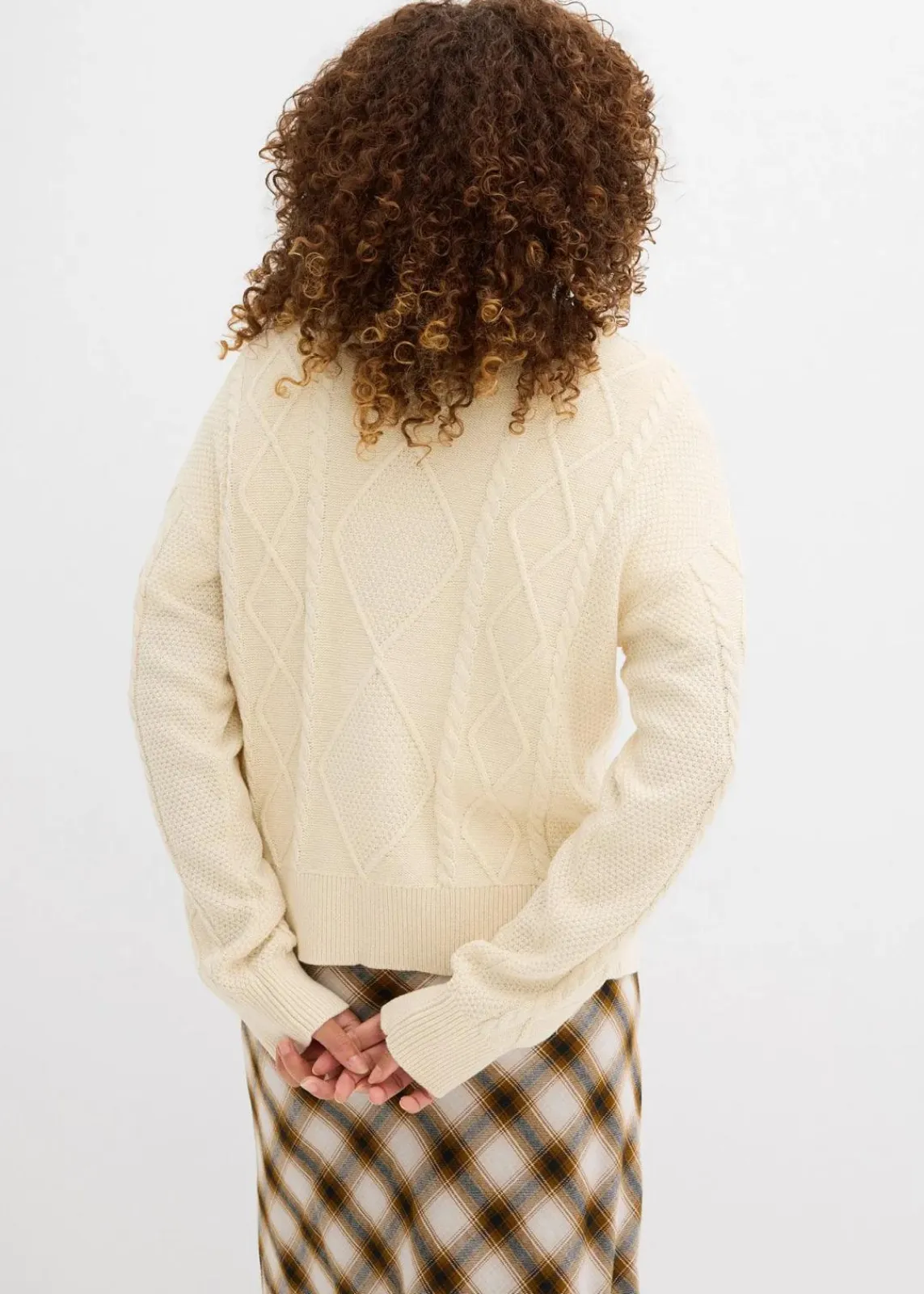 bonprix Bekleidung·Umstandsmode|Strickmode^Strickjacke mit Schleifen natur