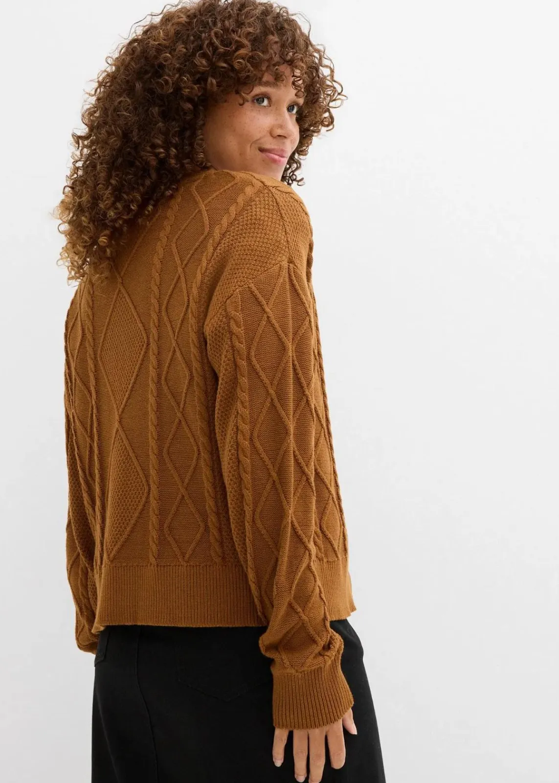 bonprix Bekleidung·Umstandsmode|Strickmode^Strickjacke mit Schleifen nougat