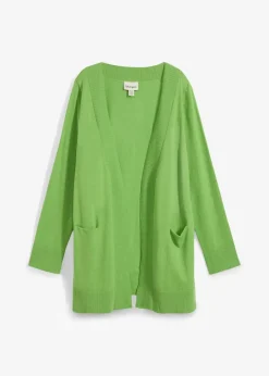 bonprix Bekleidung·Umstandsmode|Bekleidung·Röcke^Strickjacke mit Taschen, Langarm kleegrün