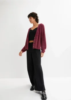 bonprix Bekleidung·Umstandsmode|Bekleidung·Jeans^Strickjacke mit Viskose rhododendronrot