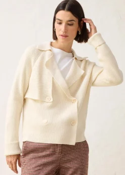 bonprix Pullover & Strickjacken|Strickmode^Strickjacke mit Wolle naturbeige
