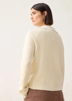 bonprix Pullover & Strickjacken|Strickmode^Strickjacke mit Wolle naturbeige
