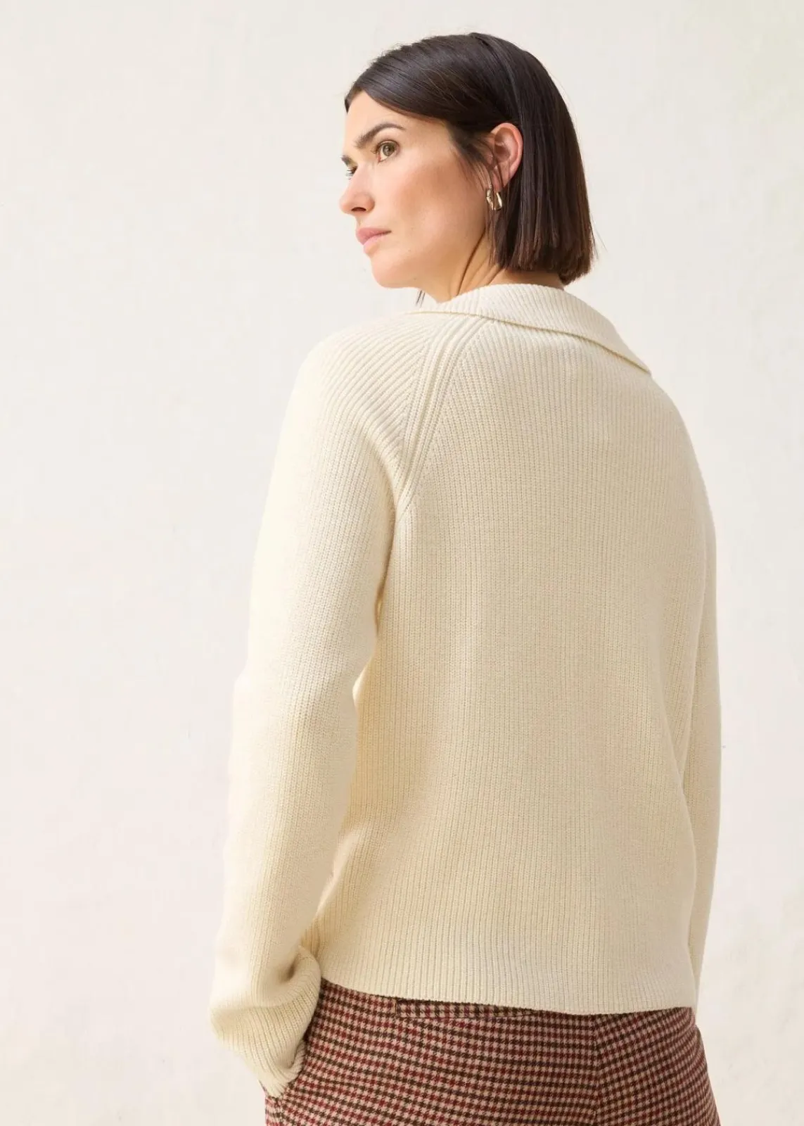 bonprix Pullover & Strickjacken|Strickmode^Strickjacke mit Wolle naturbeige