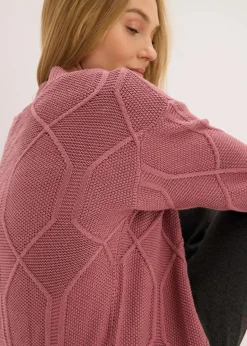 bonprix Pullover & Strickjacken|Strickmode^Strickjacke mit Zopfmuster softbeere