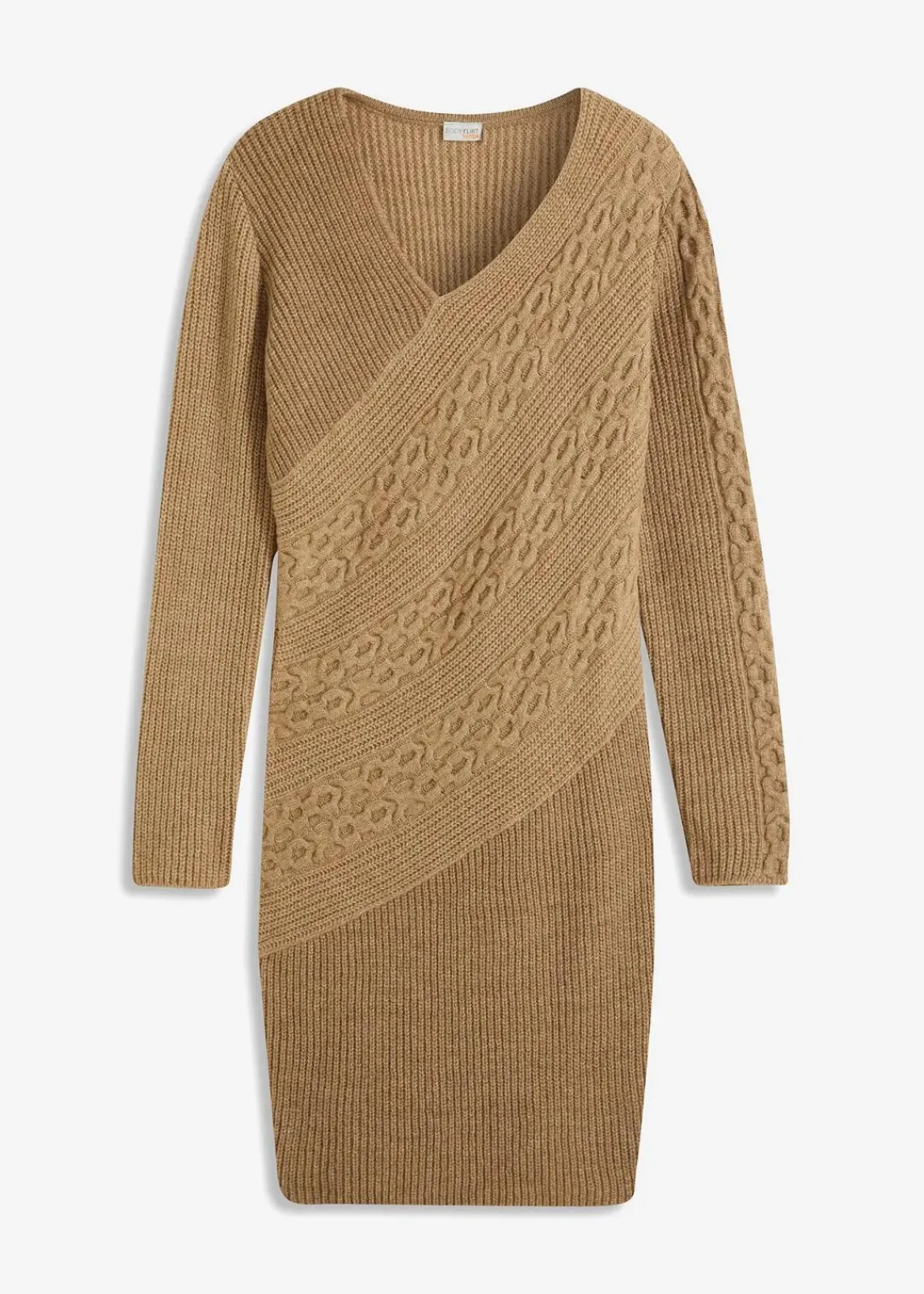 bonprix Bekleidung·Umstandsmode|Bekleidung·Pullover & Strickjacken^Strickkleid hellbraun