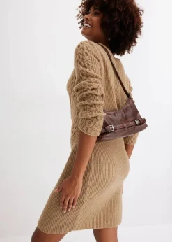 bonprix Bekleidung·Umstandsmode|Bekleidung·Pullover & Strickjacken^Strickkleid hellbraun