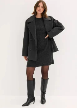 bonprix Bekleidung·Umstandsmode|Bekleidung·Pullover & Strickjacken^Strickkleid anthrazit meliert