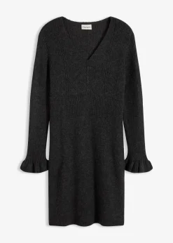 bonprix Bekleidung·Umstandsmode|Bekleidung·Pullover & Strickjacken^Strickkleid anthrazit meliert