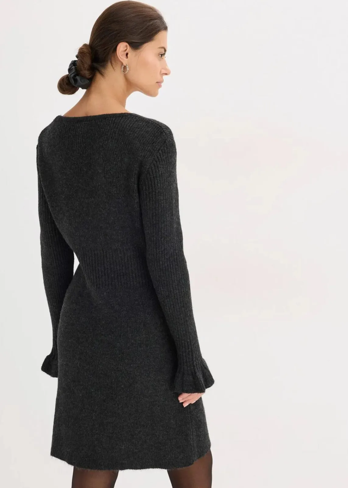 bonprix Bekleidung·Umstandsmode|Bekleidung·Pullover & Strickjacken^Strickkleid anthrazit meliert