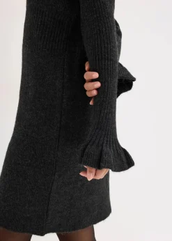 bonprix Bekleidung·Umstandsmode|Bekleidung·Pullover & Strickjacken^Strickkleid anthrazit meliert
