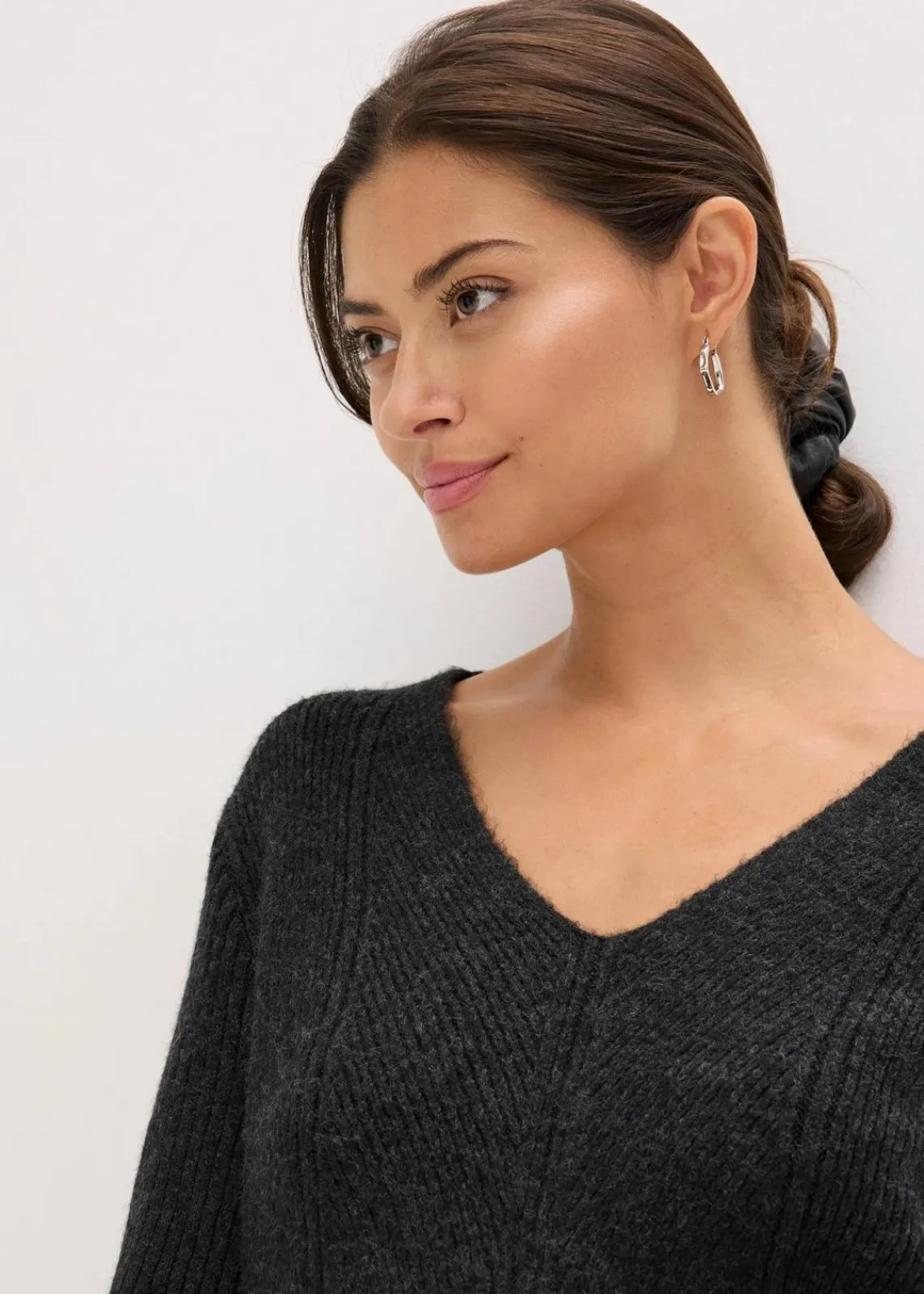 bonprix Bekleidung·Umstandsmode|Bekleidung·Pullover & Strickjacken^Strickkleid anthrazit meliert