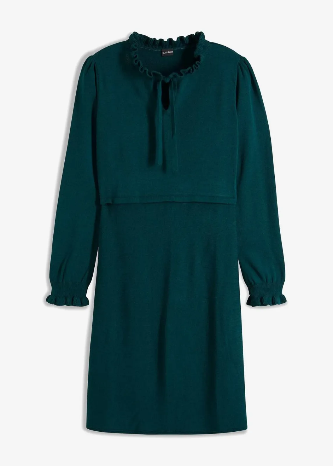 bonprix Bekleidung·Umstandsmode|Bekleidung·Pullover & Strickjacken^Strickkleid tiefgrün