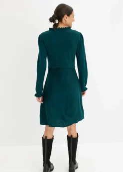 bonprix Bekleidung·Umstandsmode|Bekleidung·Pullover & Strickjacken^Strickkleid tiefgrün