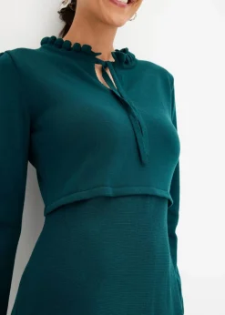bonprix Bekleidung·Umstandsmode|Bekleidung·Pullover & Strickjacken^Strickkleid tiefgrün