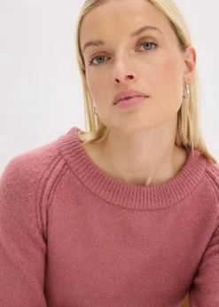 bonprix Kleider|Strickmode^Strickkleid softbeere meliert