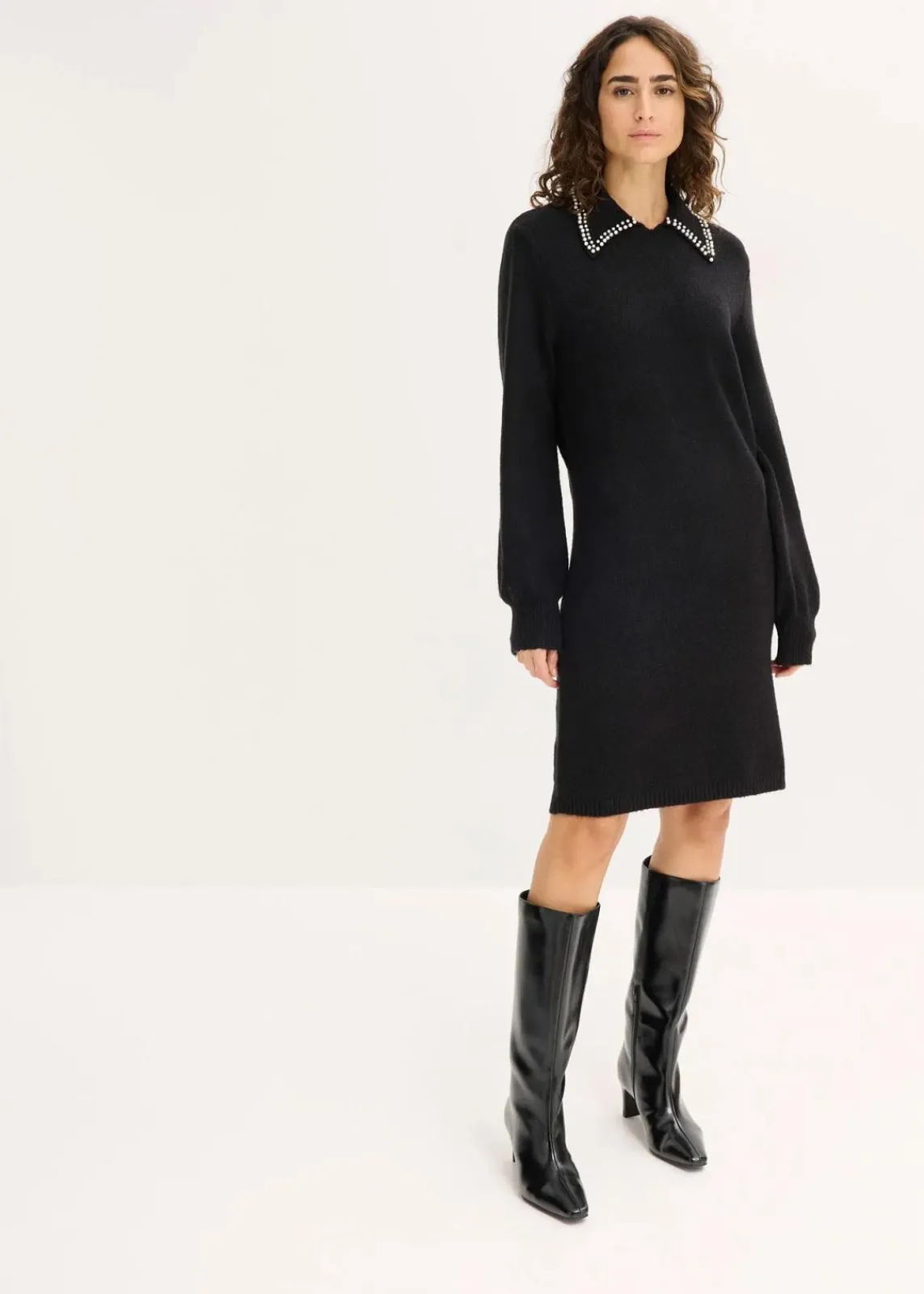 bonprix Bekleidung·Umstandsmode|Bekleidung·Pullover & Strickjacken^Strickkleid schwarz