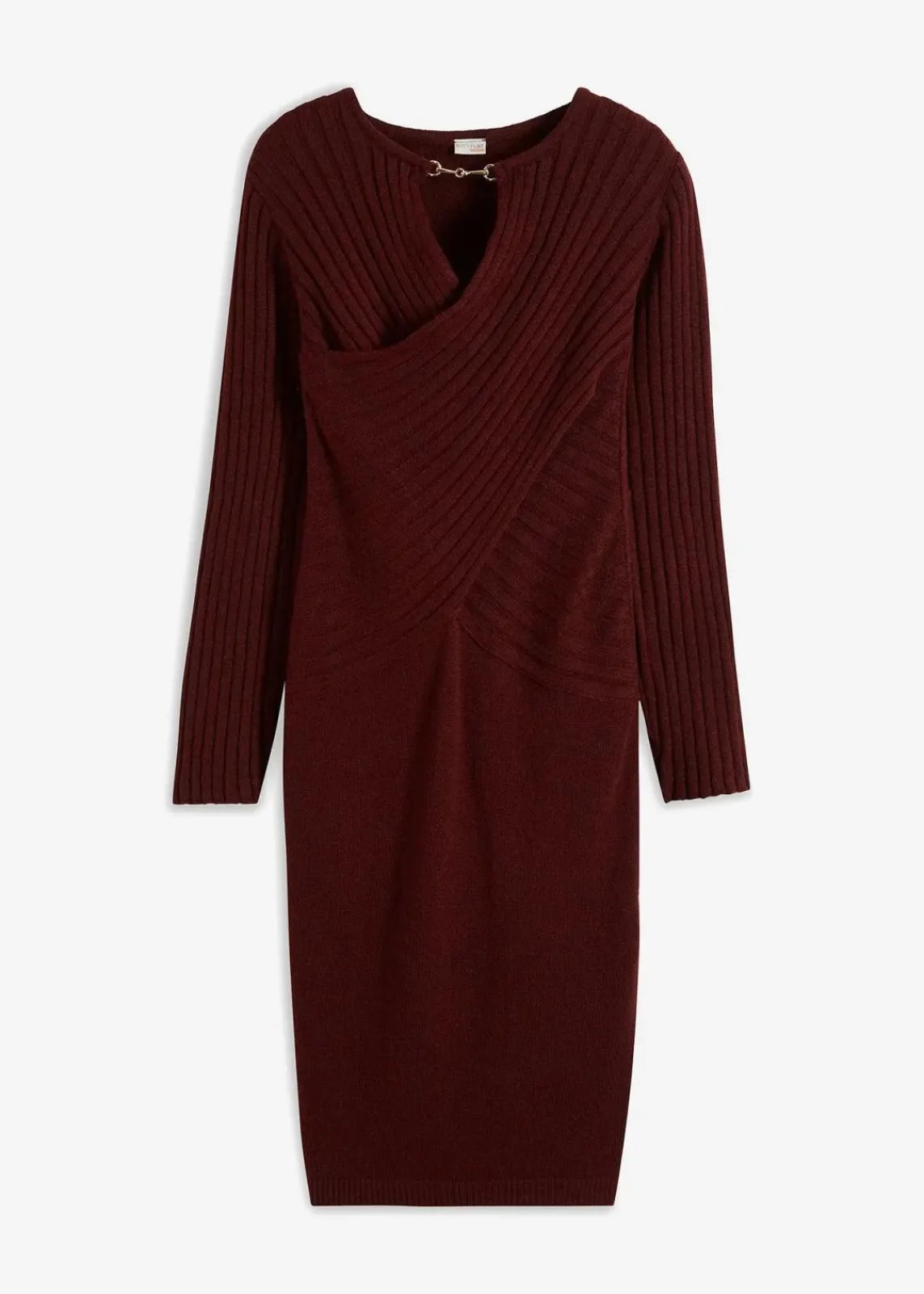 bonprix Bekleidung·Umstandsmode|Strickmode^Strickkleid rubinrot