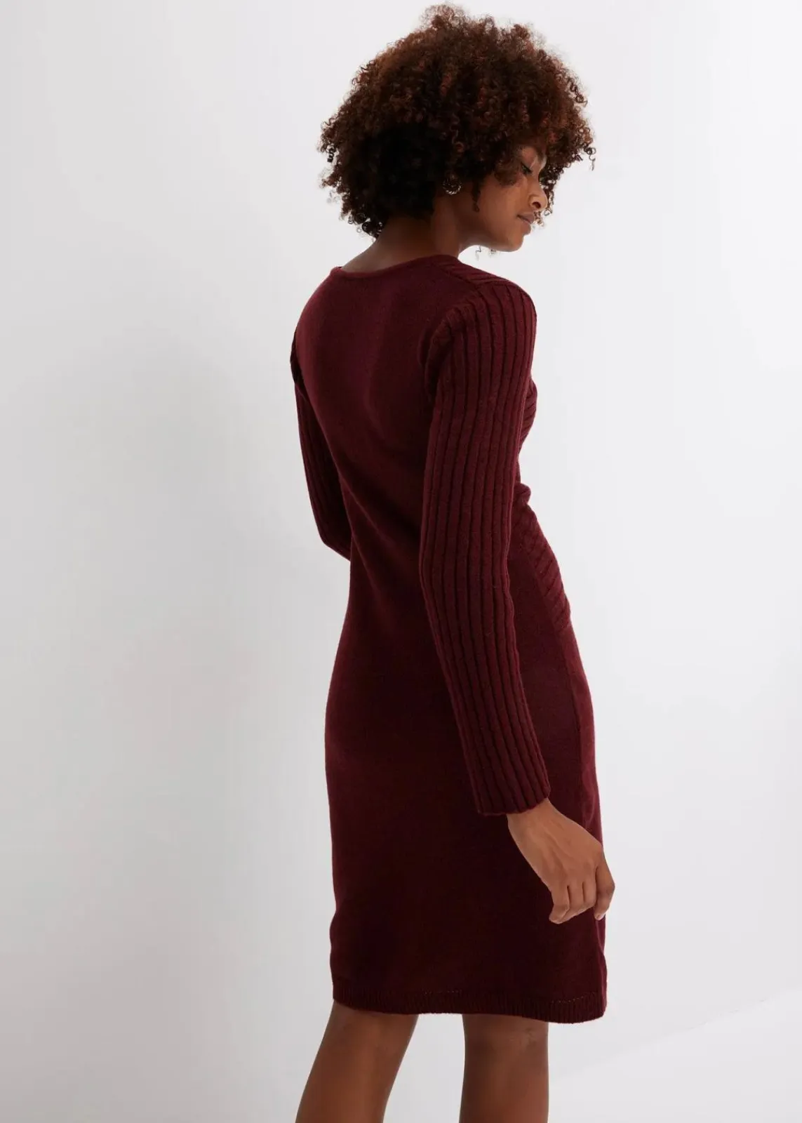 bonprix Bekleidung·Umstandsmode|Strickmode^Strickkleid rubinrot