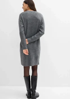 bonprix Bekleidung·Umstandsmode|Strickmode^Strickkleid anthrazit meliert