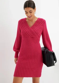 bonprix Bekleidung·Umstandsmode|Bekleidung·Pullover & Strickjacken^Strickkleid pink