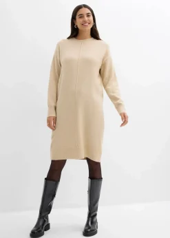 bonprix Bekleidung·Umstandsmode|Strickmode^Strickkleid kieselbeige meliert
