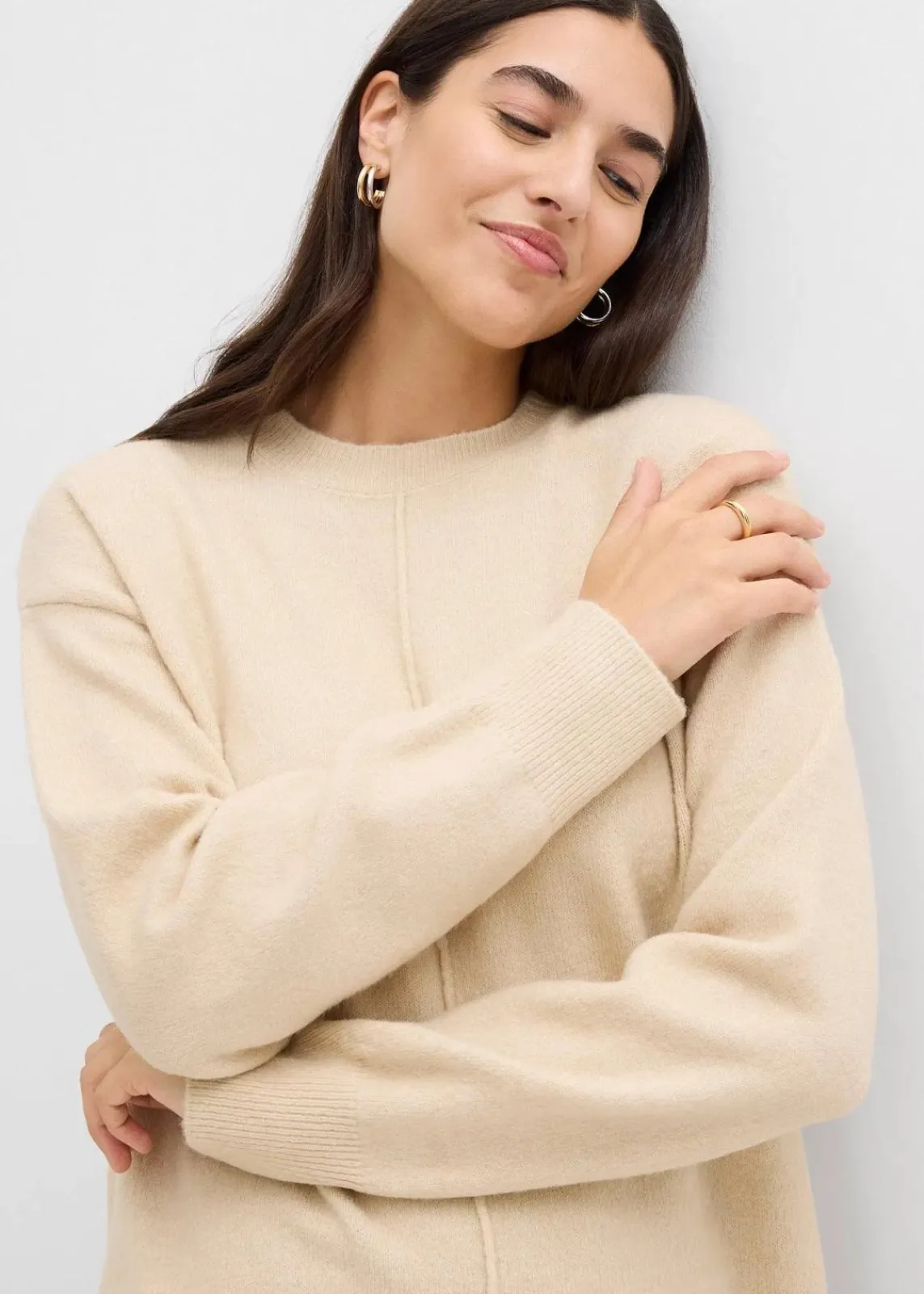 bonprix Bekleidung·Umstandsmode|Strickmode^Strickkleid kieselbeige meliert