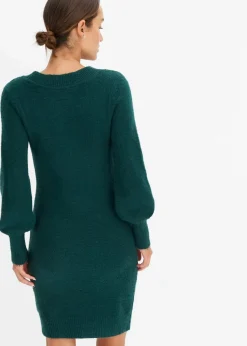 bonprix Bekleidung·Umstandsmode|Bekleidung·Pullover & Strickjacken^Strickkleid tiefgrün