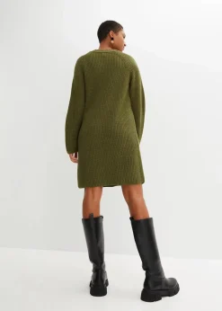 bonprix Bekleidung·Umstandsmode|Strickmode^Strickkleid dunkelkhaki