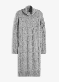 bonprix Bekleidung·Umstandsmode|Strickmode^Strickkleid grau meliert