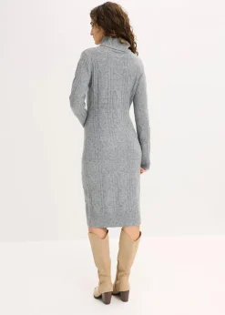 bonprix Bekleidung·Umstandsmode|Strickmode^Strickkleid grau meliert