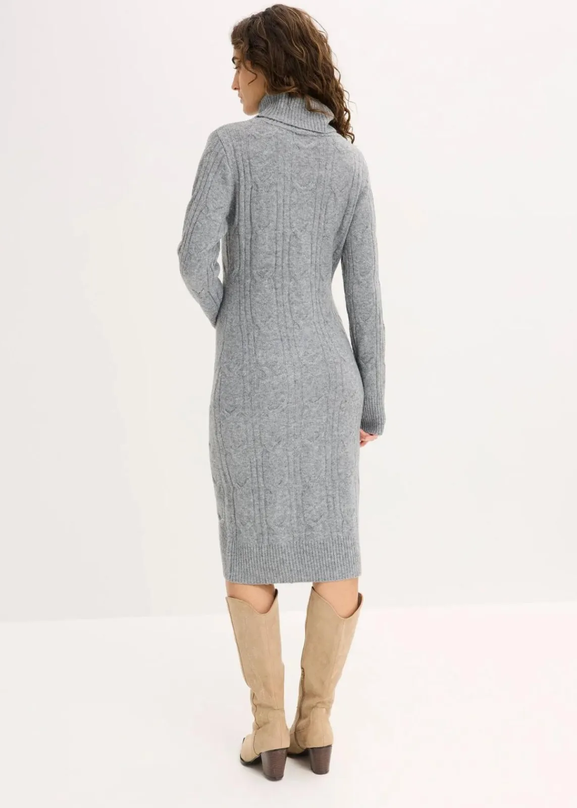 bonprix Bekleidung·Umstandsmode|Strickmode^Strickkleid grau meliert