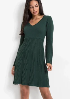 bonprix Bekleidung·Umstandsmode|Bekleidung·Pullover & Strickjacken^Strickkleid tiefgrün