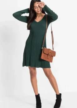 bonprix Bekleidung·Umstandsmode|Bekleidung·Pullover & Strickjacken^Strickkleid tiefgrün