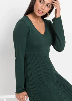 bonprix Bekleidung·Umstandsmode|Bekleidung·Pullover & Strickjacken^Strickkleid tiefgrün