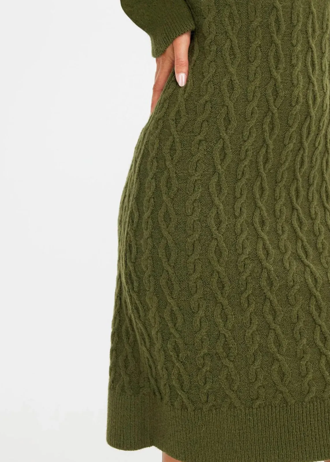 bonprix Strickmode|Kleider^Strickkleid khaki