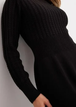 bonprix Bekleidung·Umstandsmode|Kleider^Strickkleid schwarz