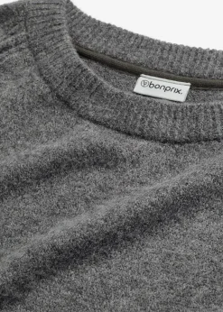 bonprix Strickmode|Kleider^Strickkleid anthrazit meliert meliert