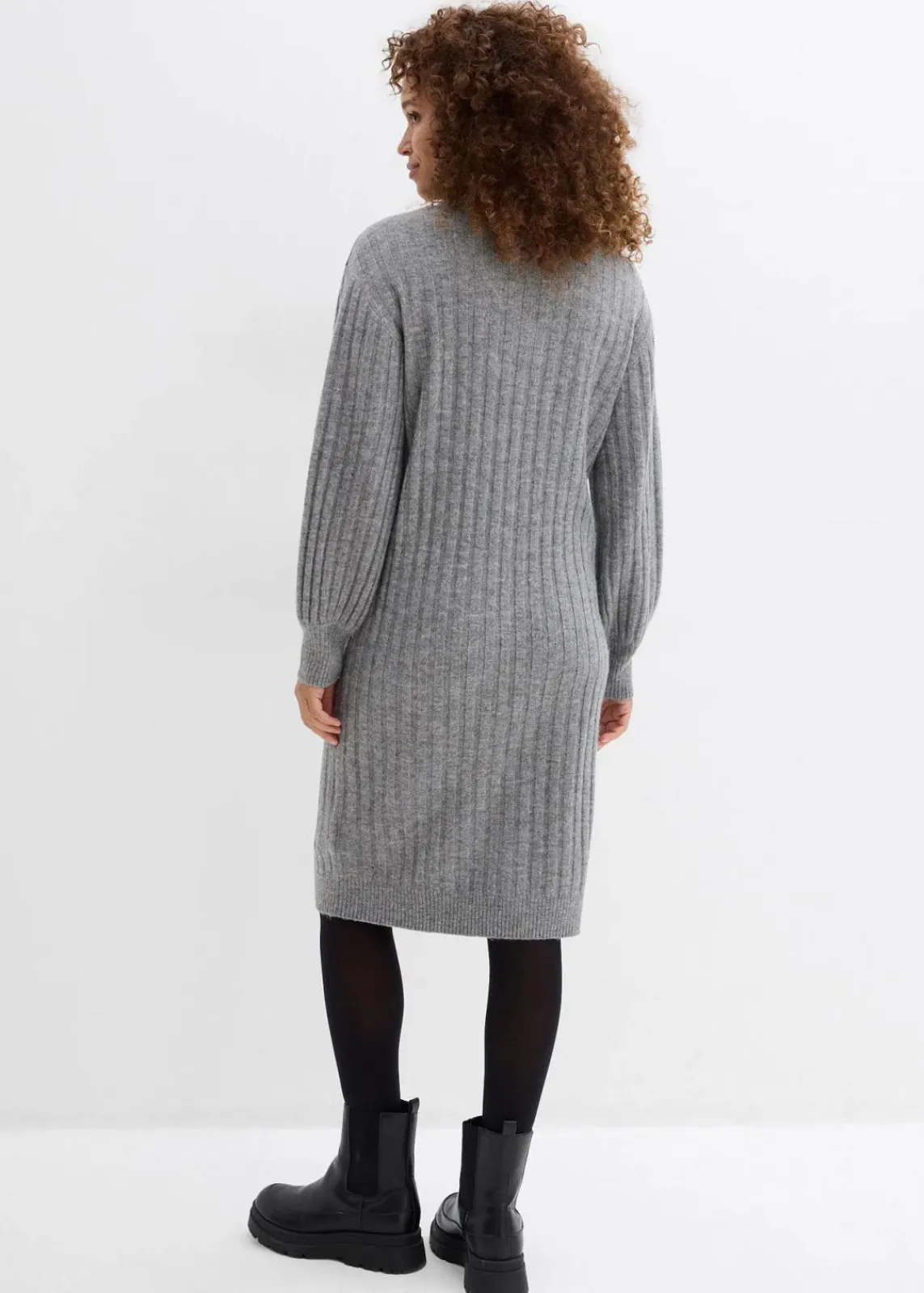 bonprix Bekleidung·Umstandsmode|Bekleidung·Pullover & Strickjacken^Strickkleid grau meliert