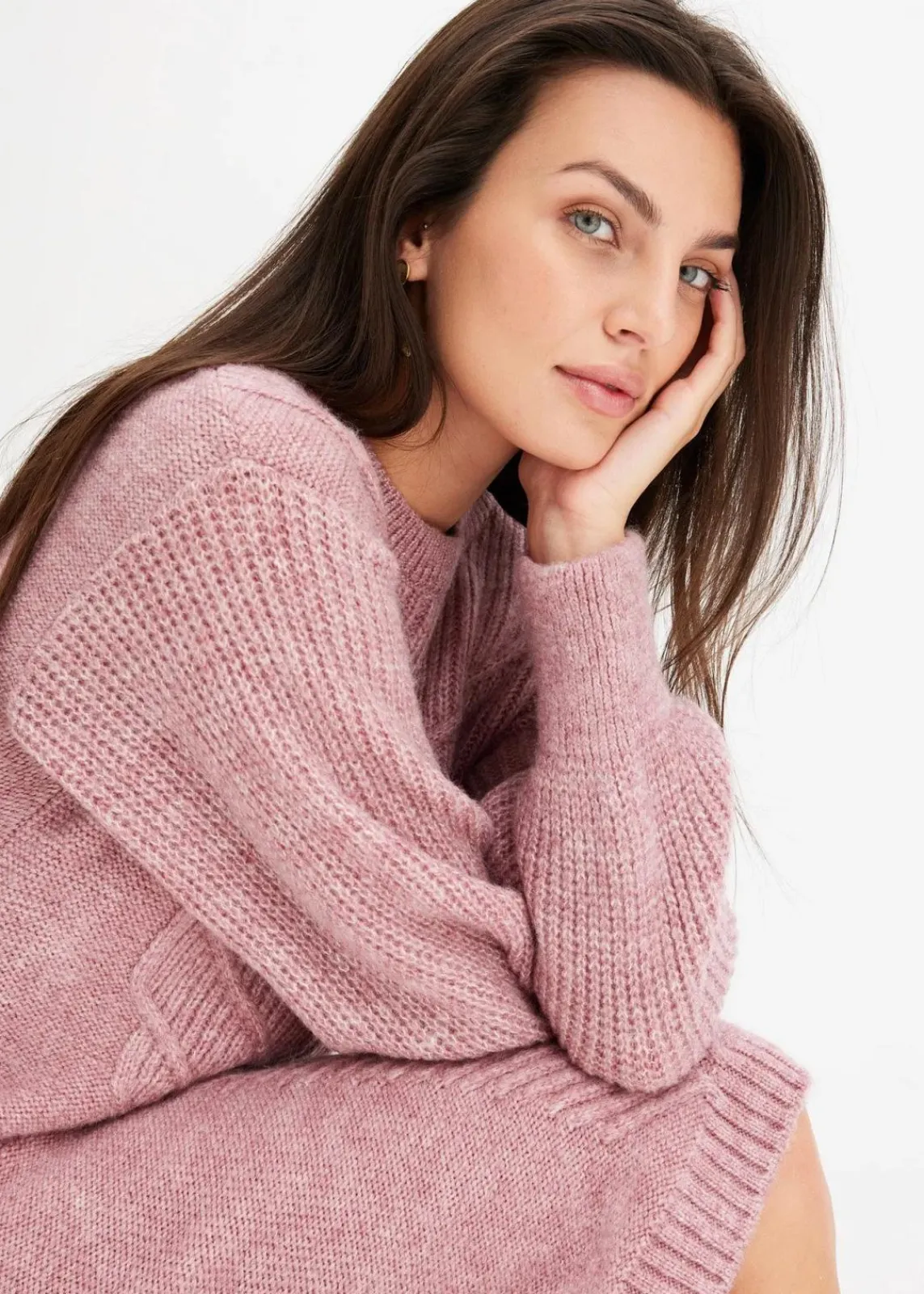 bonprix Kleider|Strickmode^Strickkleid rosa